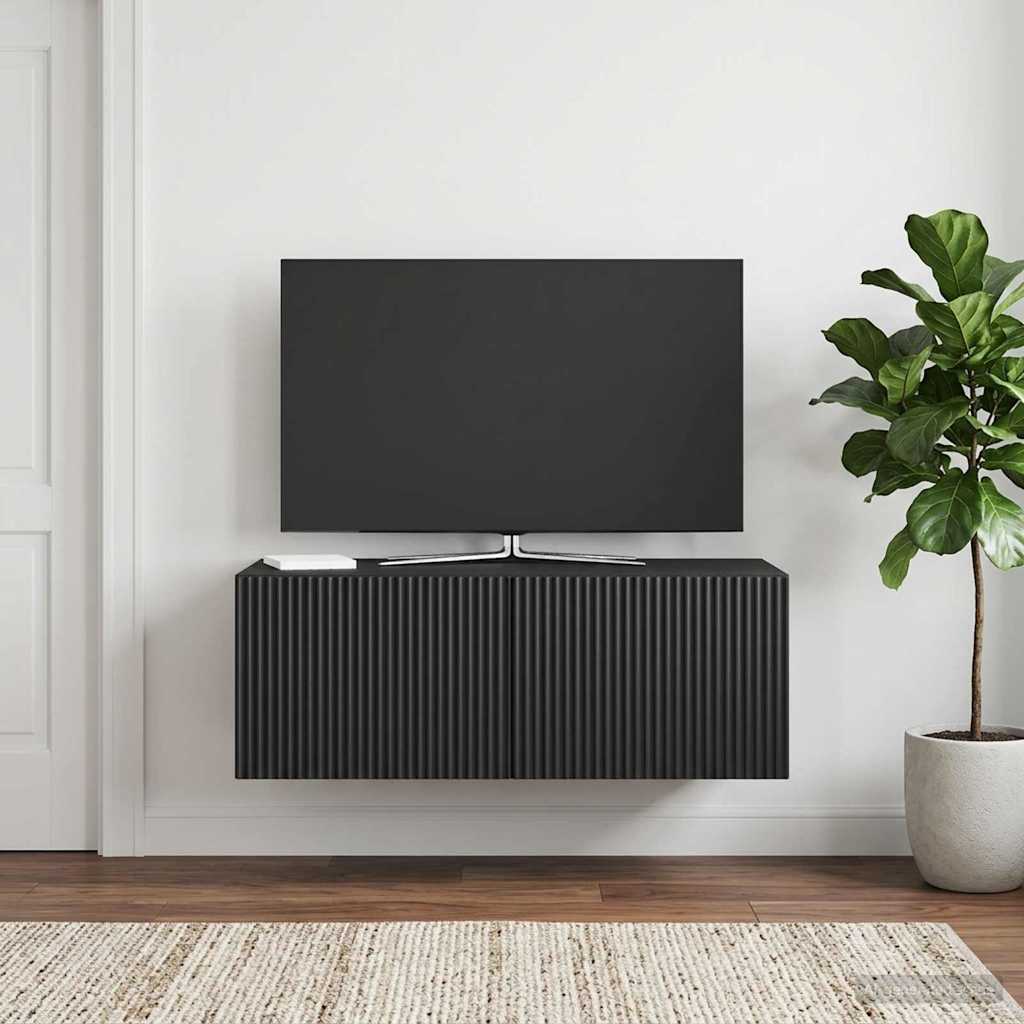Mobile Porta TV da Muro Nero 78,5 x 41 x 30 cm