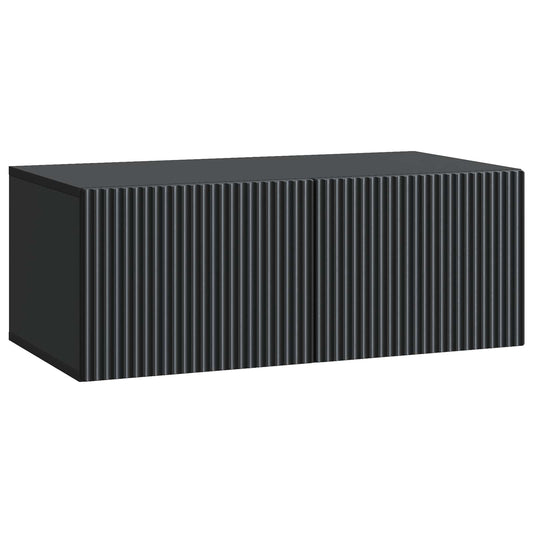 Mobile Porta TV da Muro Nero 78,5 x 41 x 30 cm | homemem39