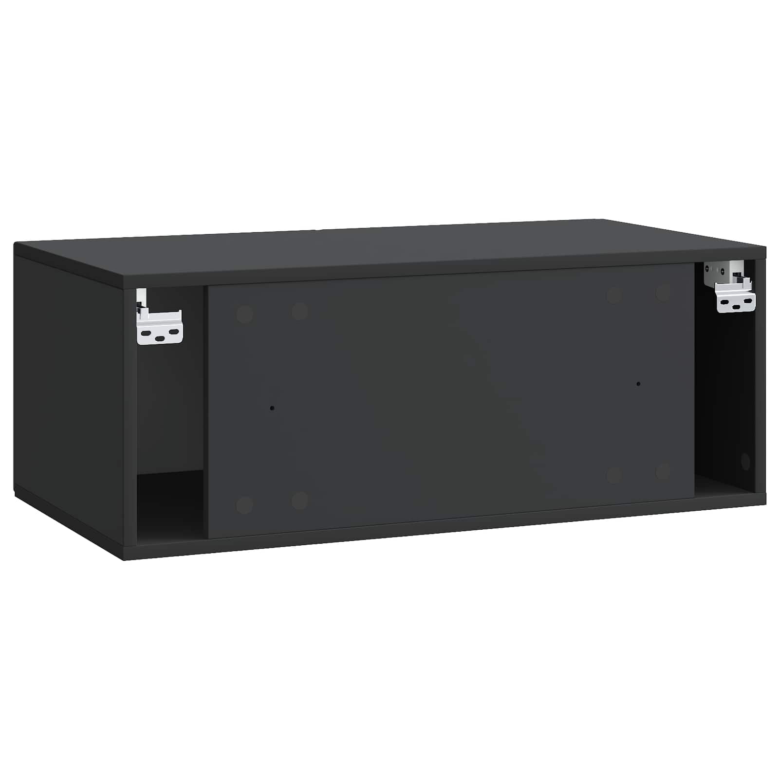Mobile Porta TV da Muro Nero 78,5 x 41 x 30 cm | homemem39