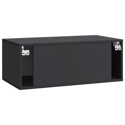Mobile Porta TV da Muro Nero 78,5 x 41 x 30 cm | homemem39