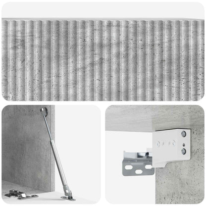 Mobile Porta TV da Muro Grigio Cemento 78,5 x 41 x 30 cm