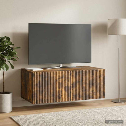 Mobile Porta TV da Muro Rovere Fumo 78,5 x 41 x 30 cm