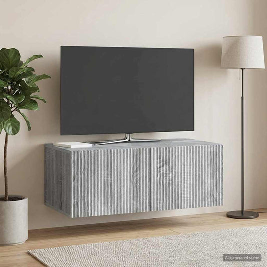 Mobile Porta TV da Muro Grigio Sonoma 78,5 x 41 x 30 cm