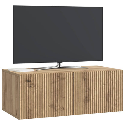 Mobile Porta TV da Muro Rovere Artigianale 78,5 x 41 x 30 cm