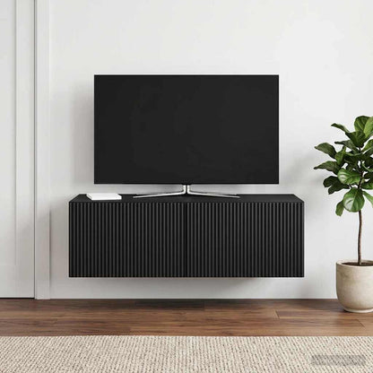 Mobile Porta TV da Muro Montaggio a parete Nero 98 x 41 x 30 cm