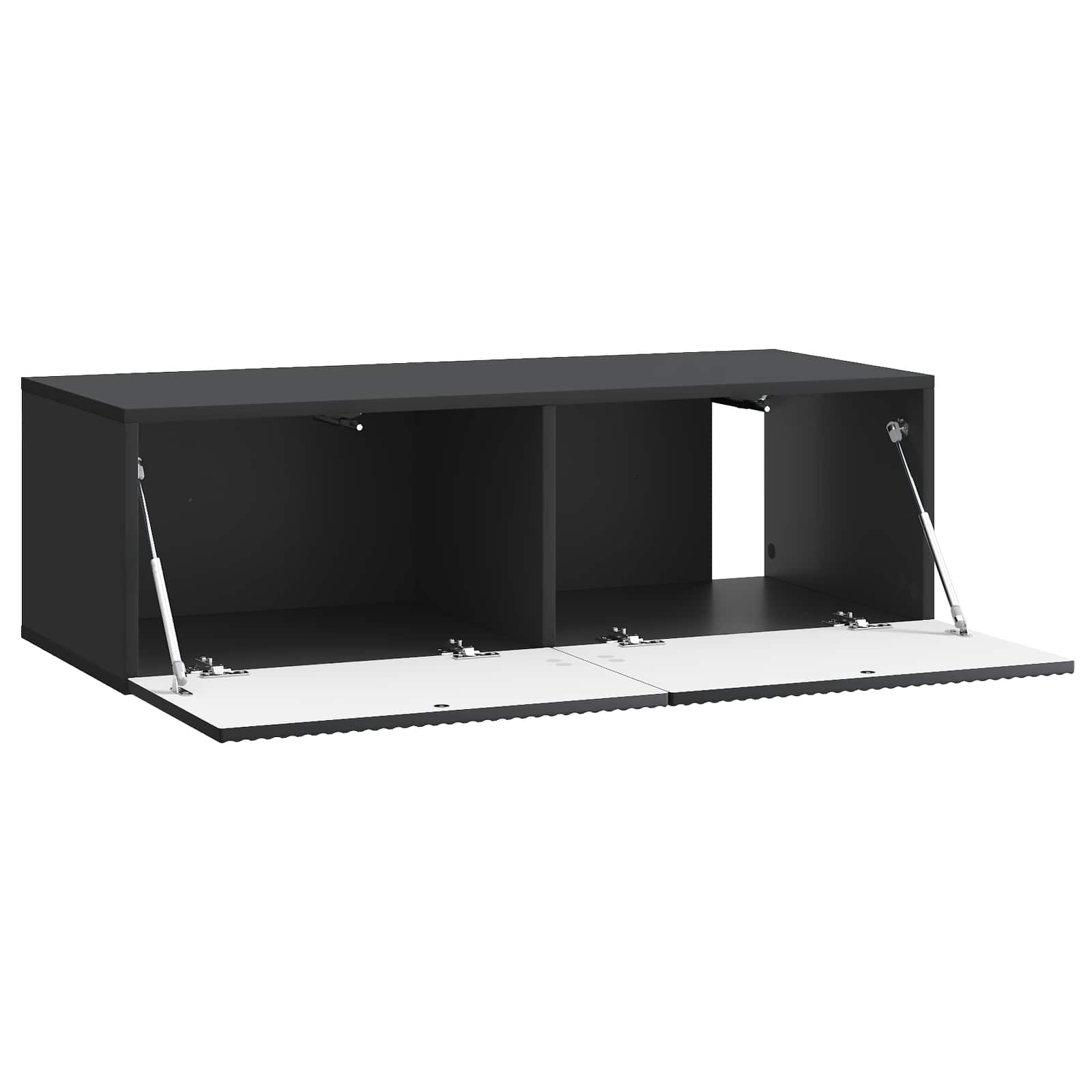 Mobile Porta TV da Muro Montaggio a parete Nero 98 x 41 x 30 cm | homemem39