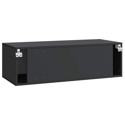 Mobile Porta TV da Muro Montaggio a parete Nero 98 x 41 x 30 cm | homemem39