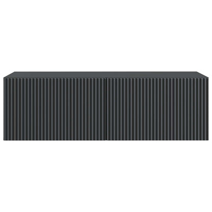 Mobile Porta TV da Muro Montaggio a parete Nero 98 x 41 x 30 cm | homemem39