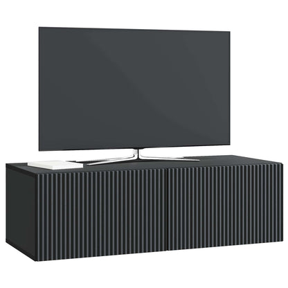 Mobile Porta TV da Muro Montaggio a parete Nero 98 x 41 x 30 cm
