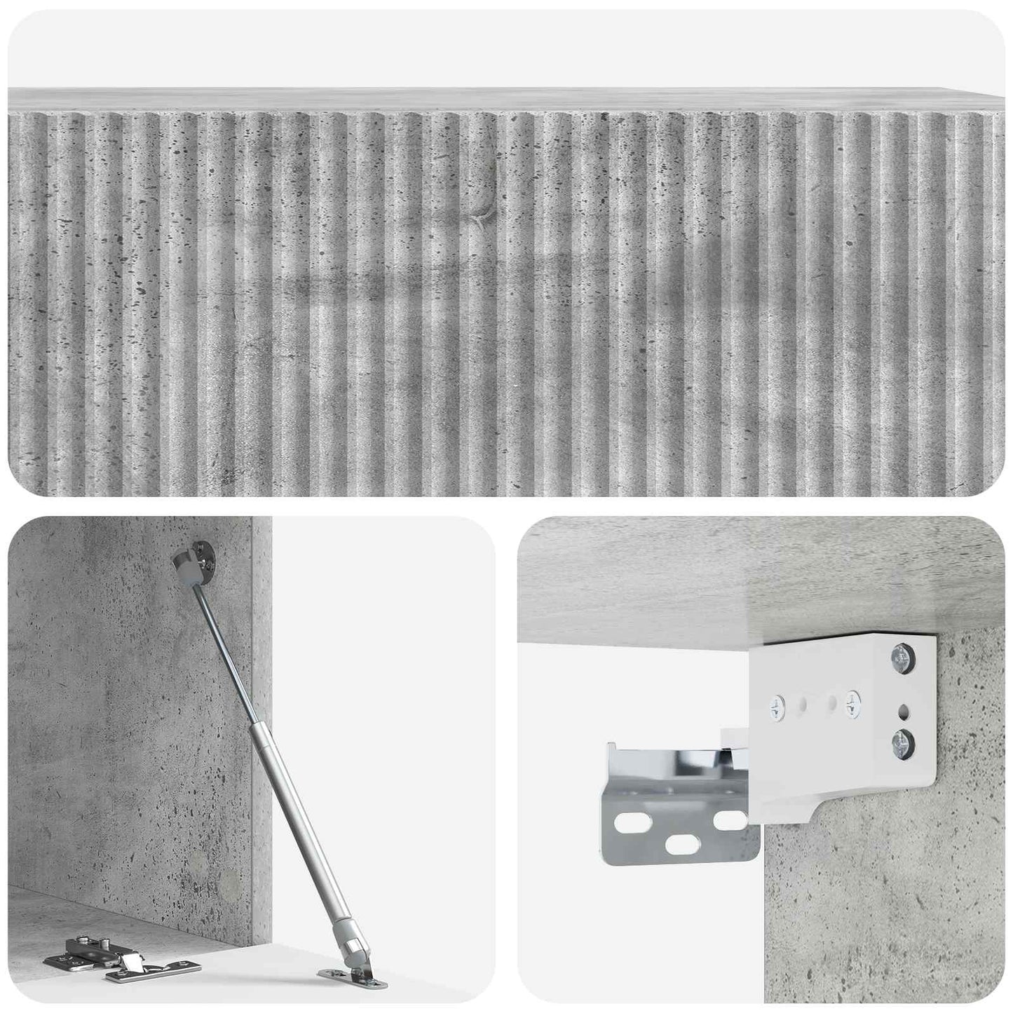 Mobile Porta TV da Muro Grigio Cemento 98 x 41 x 30 cm | homemem39
