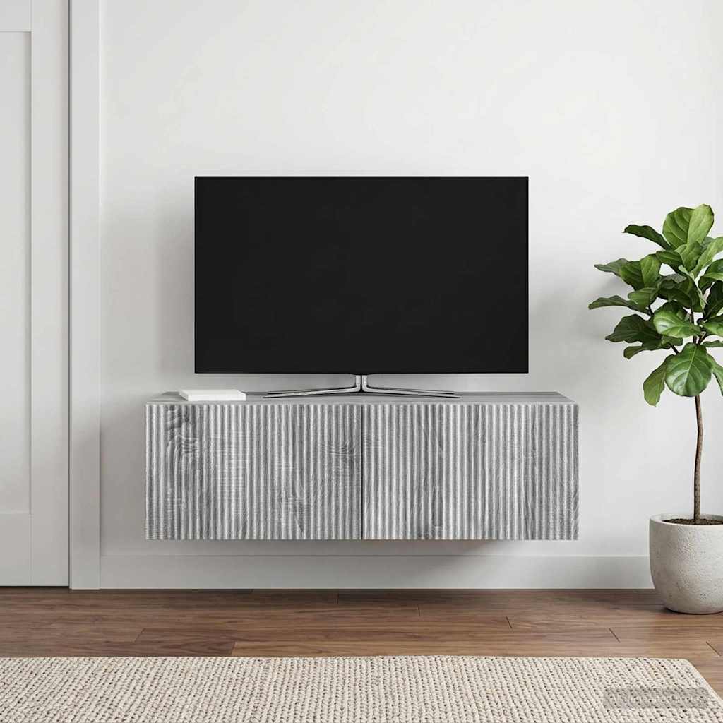 Mobile Porta TV da Muro Grigio Sonoma 98 x 41 x 30 cm