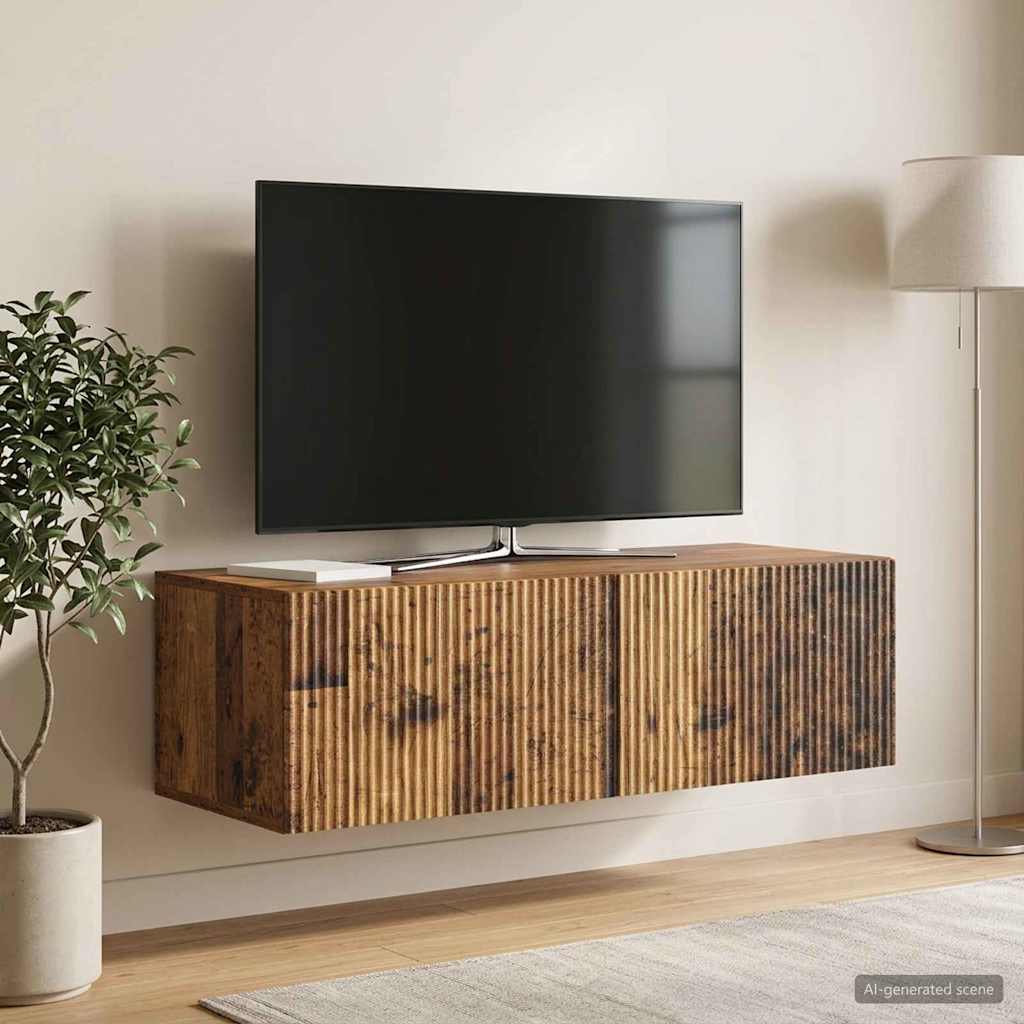 Mobile Porta TV da Muro Legno antico 98 x 41 x 30 cm