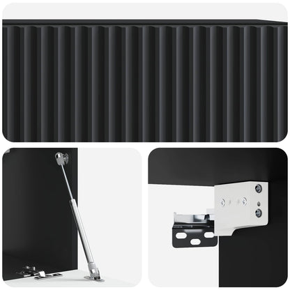 Mobile Porta TV da Muro Nero 59,5 x 31 x 30 cm | homemem39