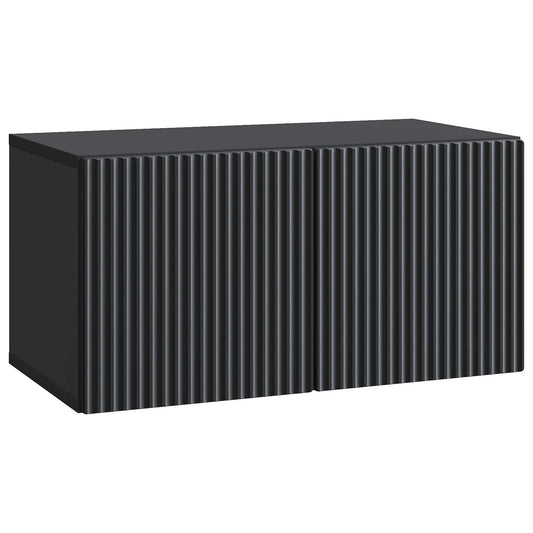 Mobile Porta TV da Muro Nero 59,5 x 31 x 30 cm | homemem39