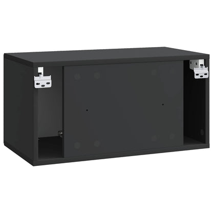 Mobile Porta TV da Muro Nero 59,5 x 31 x 30 cm