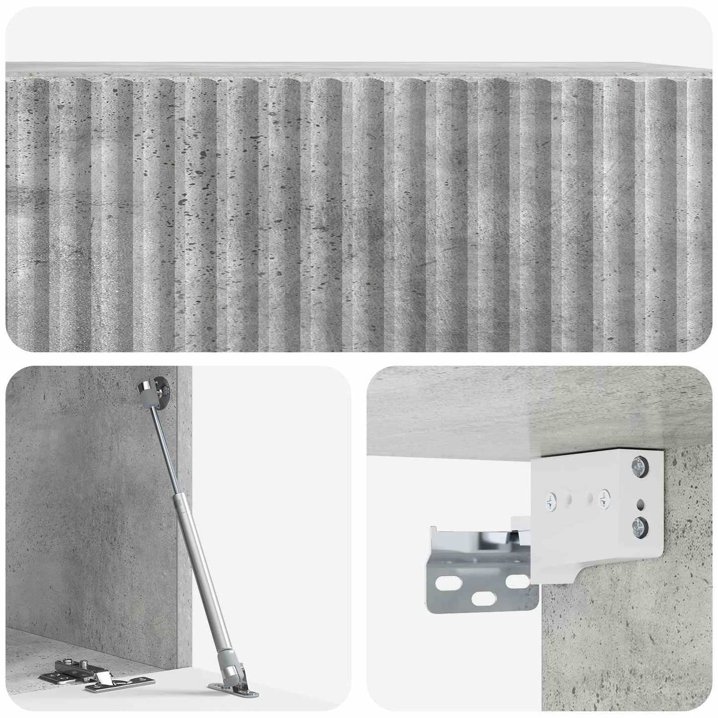 Mobile Porta TV da Muro Grigio Cemento 59,5 x 31 x 30 cm | homemem39