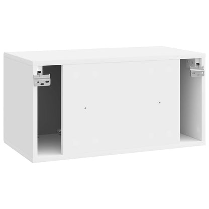Mobile Porta TV da Muro Bianco Lucido 59,5 x 31 x 30 cm | homemem39