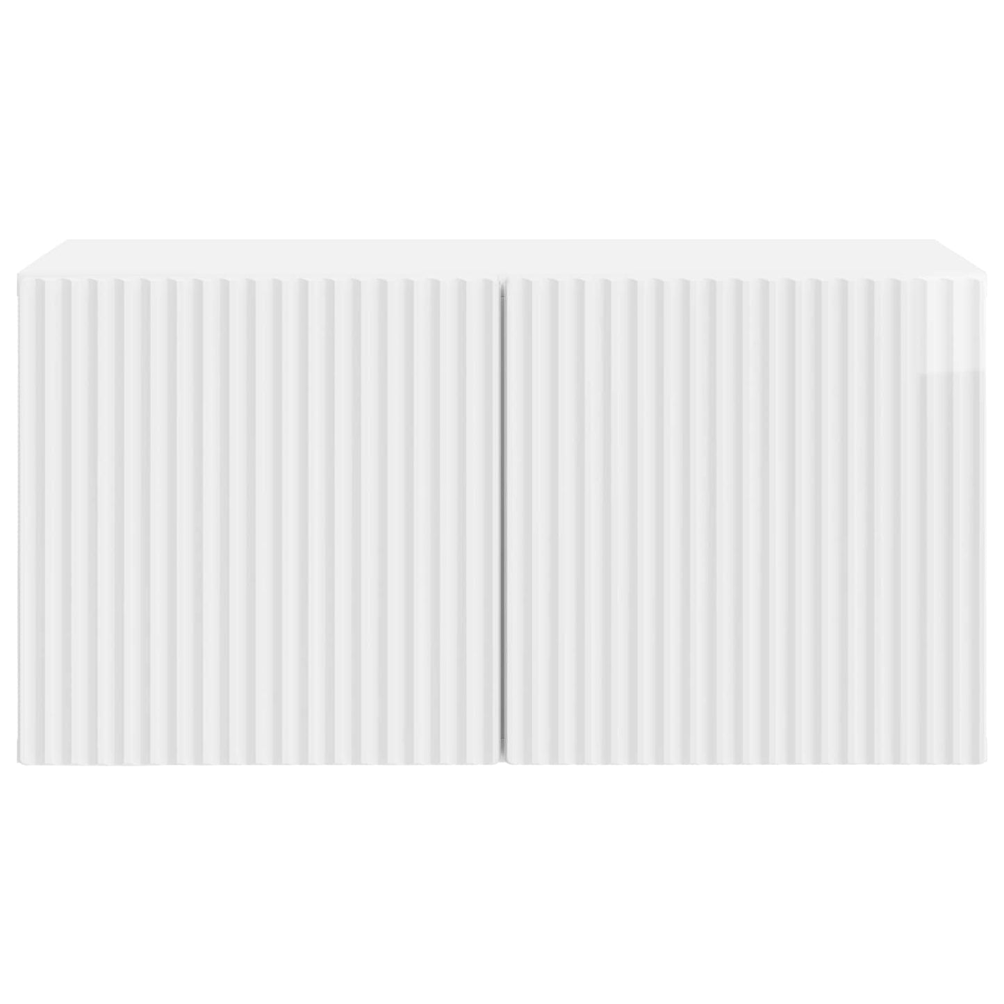 Mobile Porta TV da Muro Bianco Lucido 59,5 x 31 x 30 cm | homemem39