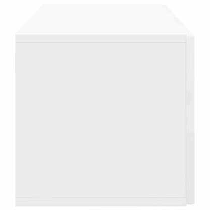 Mobile Porta TV da Muro Bianco Lucido 59,5 x 31 x 30 cm | homemem39