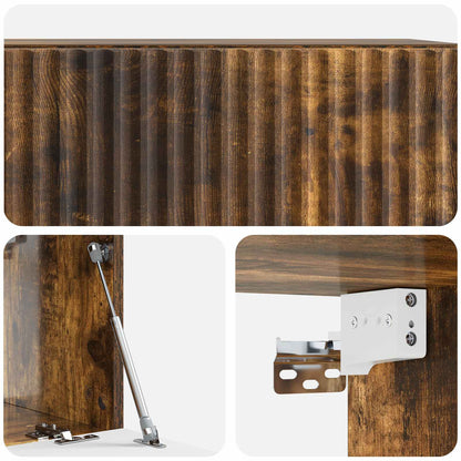 Mobile Porta TV da Muro Rovere Fumo 59,5 x 31 x 30 cm