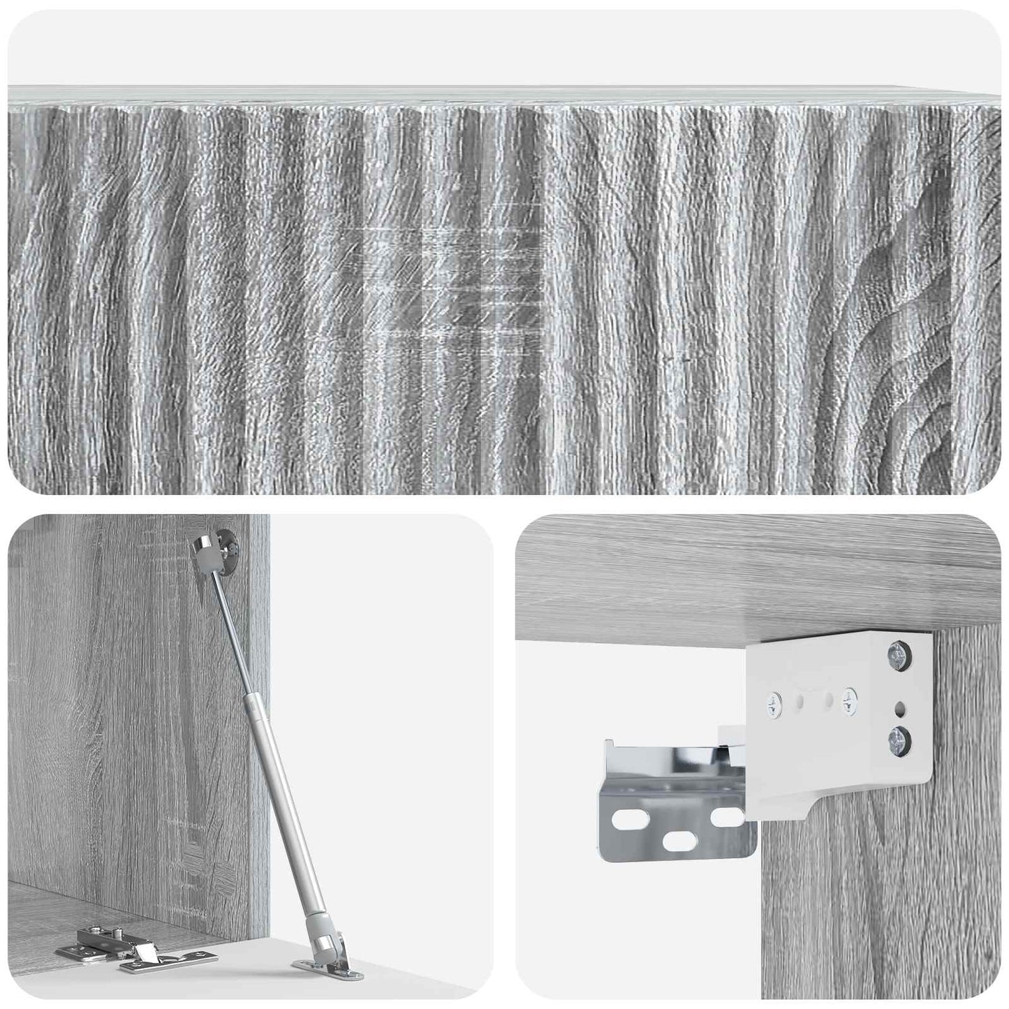 Mobile Porta TV da Muro Grigio Sonoma 59,5 x 31 x 30 cm | homemem39