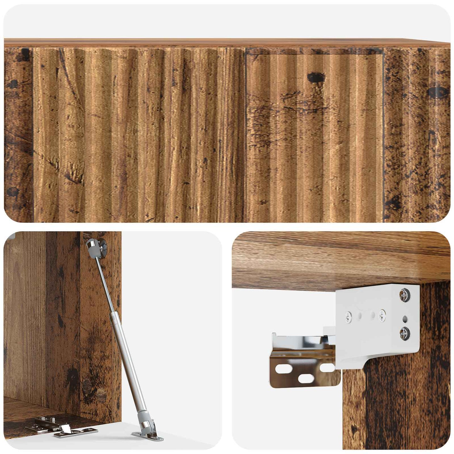 Mobile Porta TV da Muro Legno antico 59,5 x 31 x 30 cm