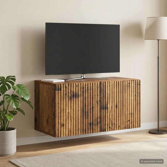 Mobile Porta TV da Muro Legno antico 59,5 x 31 x 30 cm