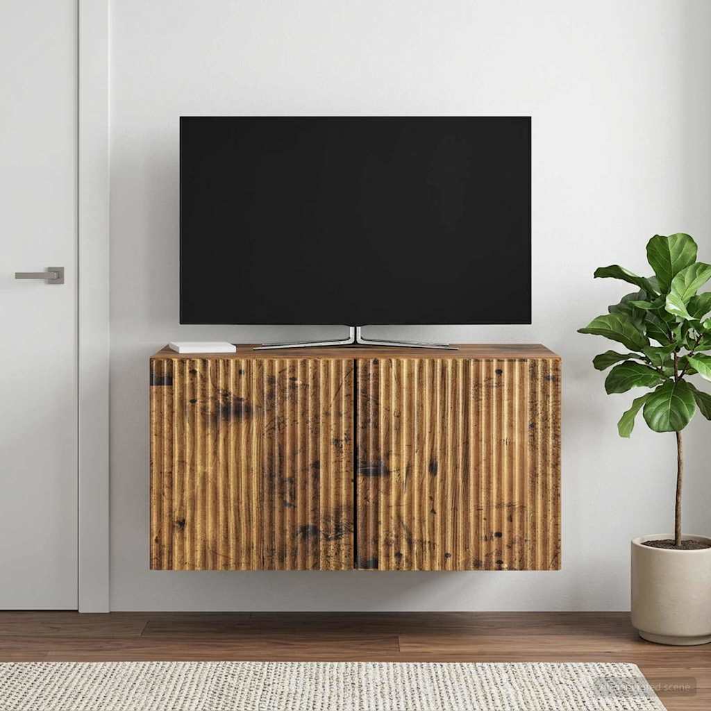 Mobile Porta TV da Muro Legno antico 59,5 x 31 x 30 cm
