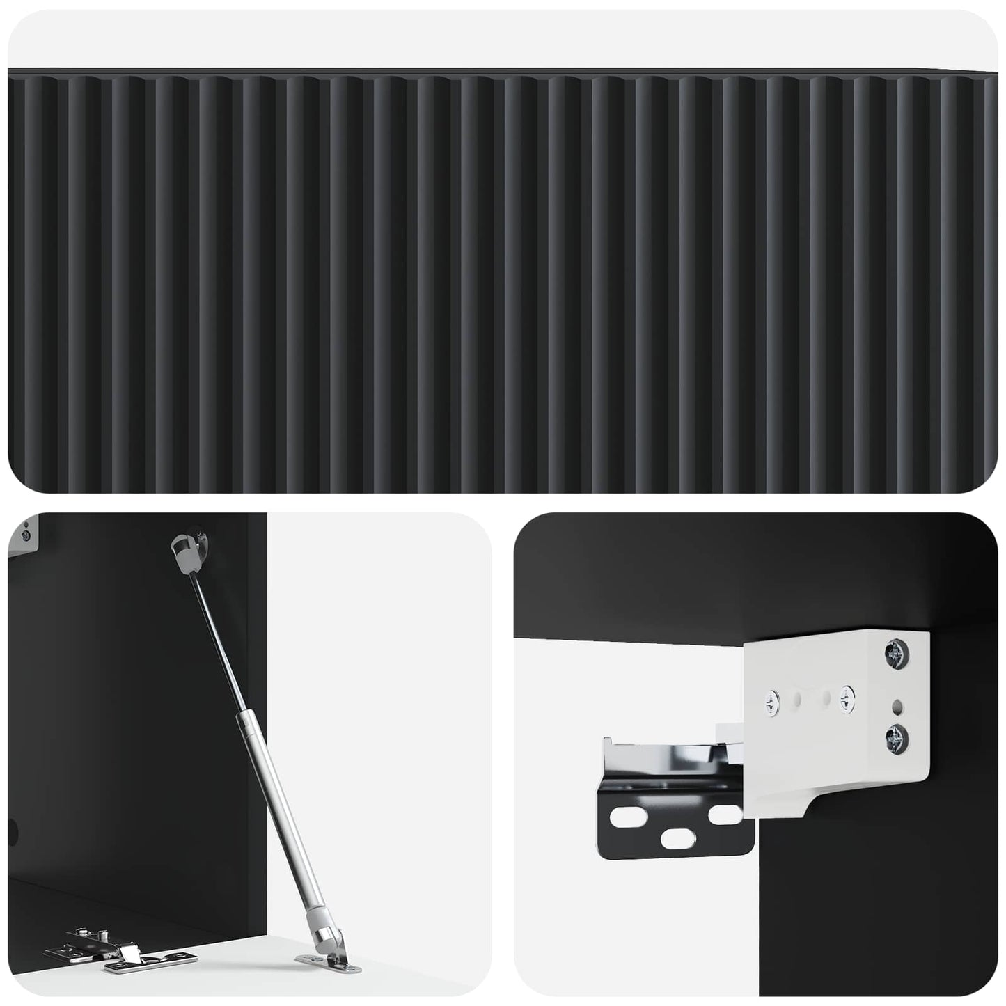 Mobile Porta TV da Muro Nero 78,5 x 31 x 30 cm | homemem39