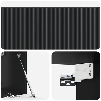 Mobile Porta TV da Muro Nero 78,5 x 31 x 30 cm