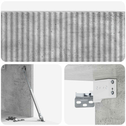 Mobile Porta TV da Muro Grigio Cemento 78,5 x 31 x 30 cm