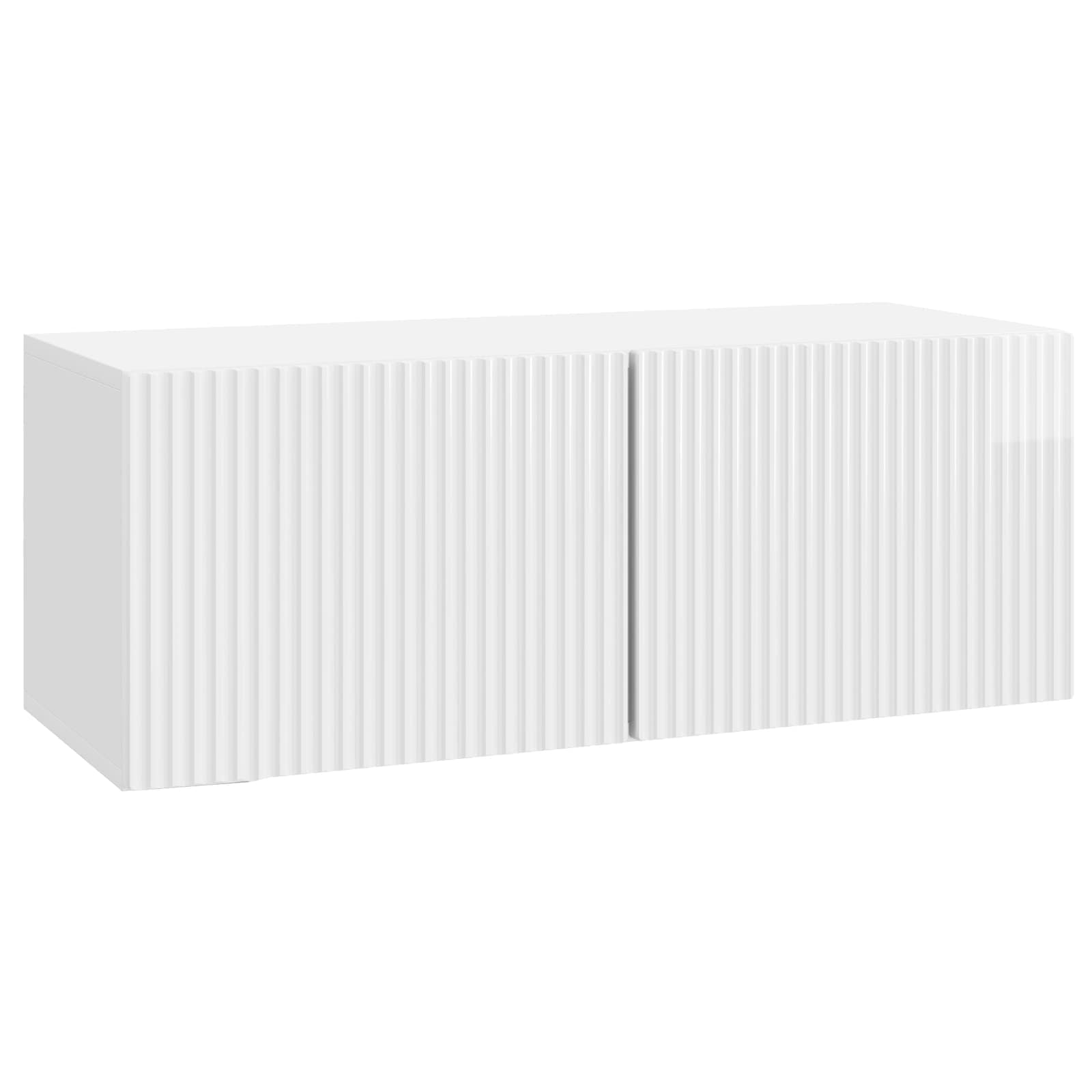 Mobile Porta TV da Muro Bianco Lucido 78,5 x 31 x 30 cm | homemem39