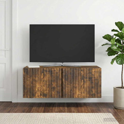 Mobile Porta TV da Muro Rovere Fumo 78,5 x 31 x 30 cm