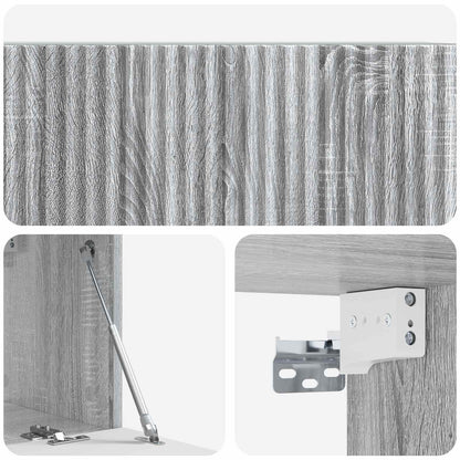 Mobile Porta TV da Muro Grigio Sonoma 78,5 x 31 x 30 cm