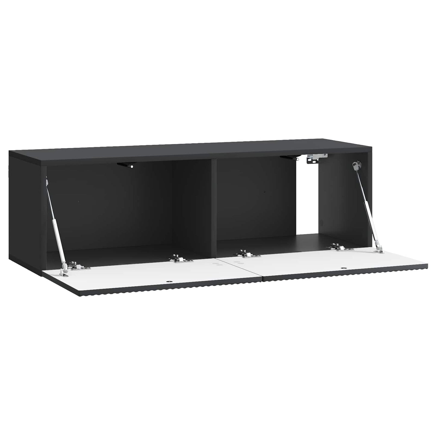 Mobile Porta TV da Muro Montaggio a parete Nero 98 x 31 x 30 cm | homemem39