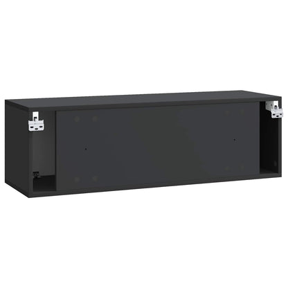 Mobile Porta TV da Muro Montaggio a parete Nero 98 x 31 x 30 cm | homemem39