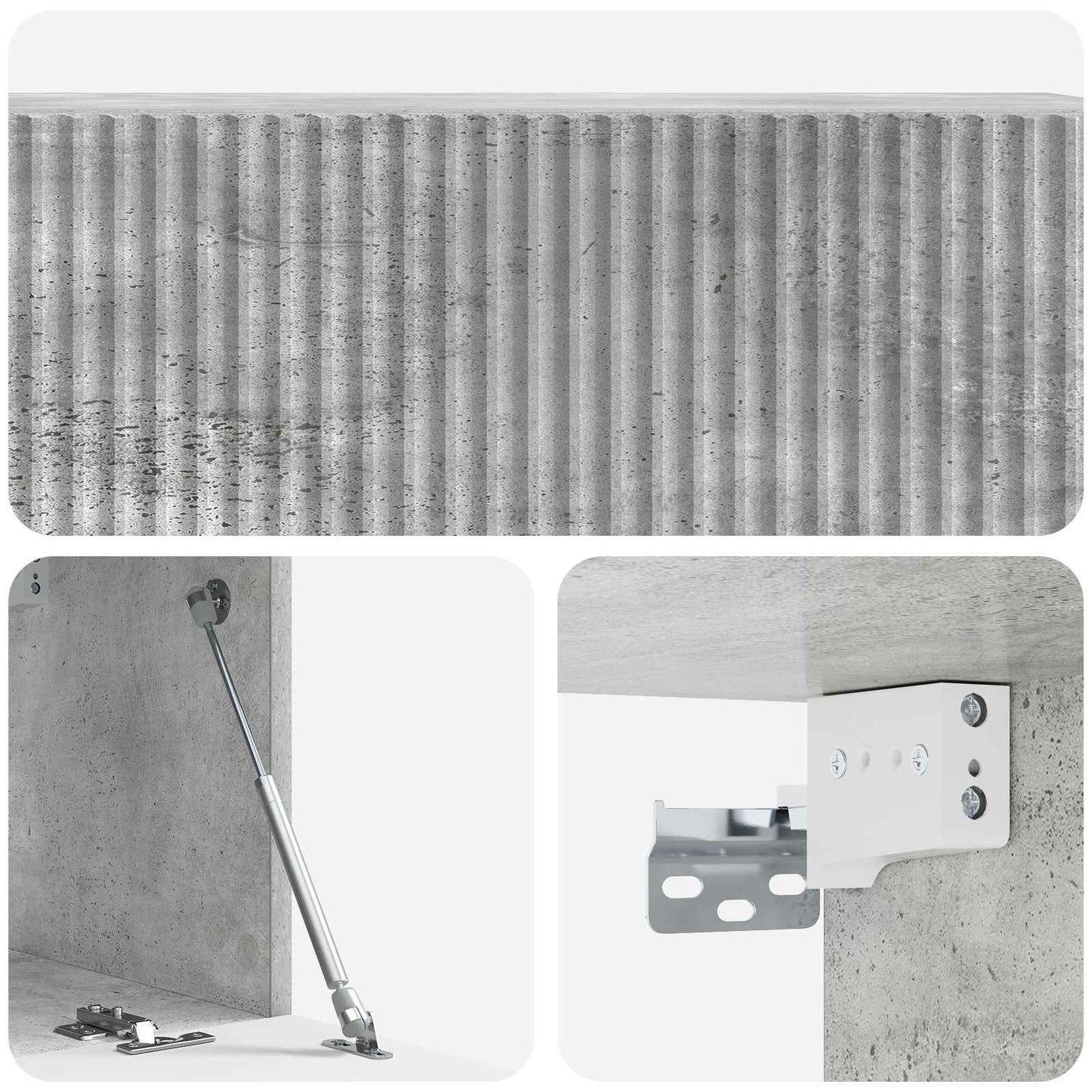 Mobile Porta TV da Muro Grigio Cemento 98 x 31 x 30 cm | homemem39