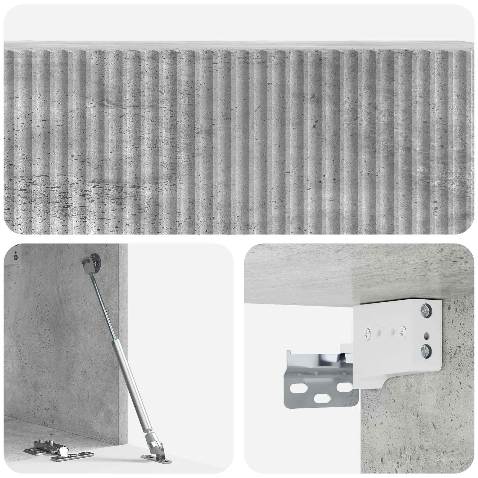 Mobile Porta TV da Muro Grigio Cemento 98 x 31 x 30 cm | homemem39