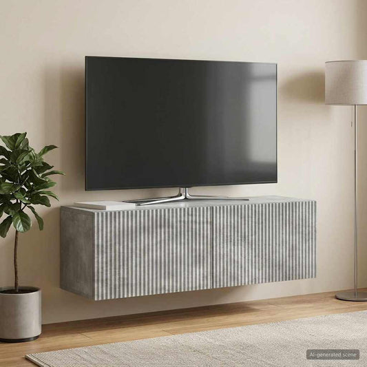 Mobile Porta TV da Muro Grigio Cemento 98 x 31 x 30 cm