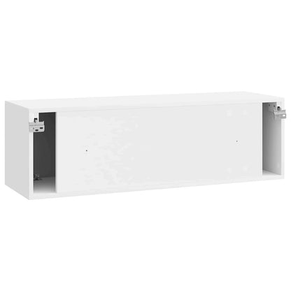 Mobile Porta TV da Muro Bianco Lucido 98 x 31 x 30 cm