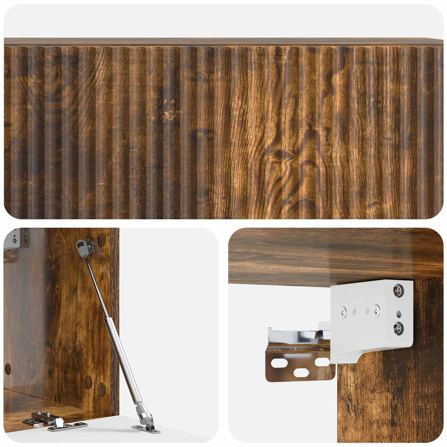 Mobile Porta TV da Muro Rovere Fumo 98 x 31 x 30 cm | homemem39
