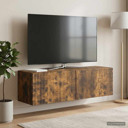 Mobile Porta TV da Muro Rovere Fumo 98 x 31 x 30 cm