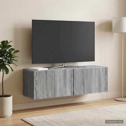 Mobile Porta TV da Muro Grigio Sonoma 98 x 31 x 30 cm