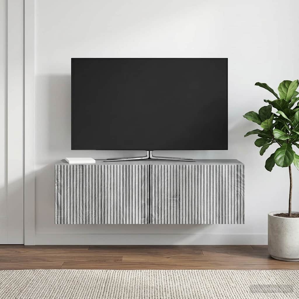 Mobile Porta TV da Muro Grigio Sonoma 98 x 31 x 30 cm