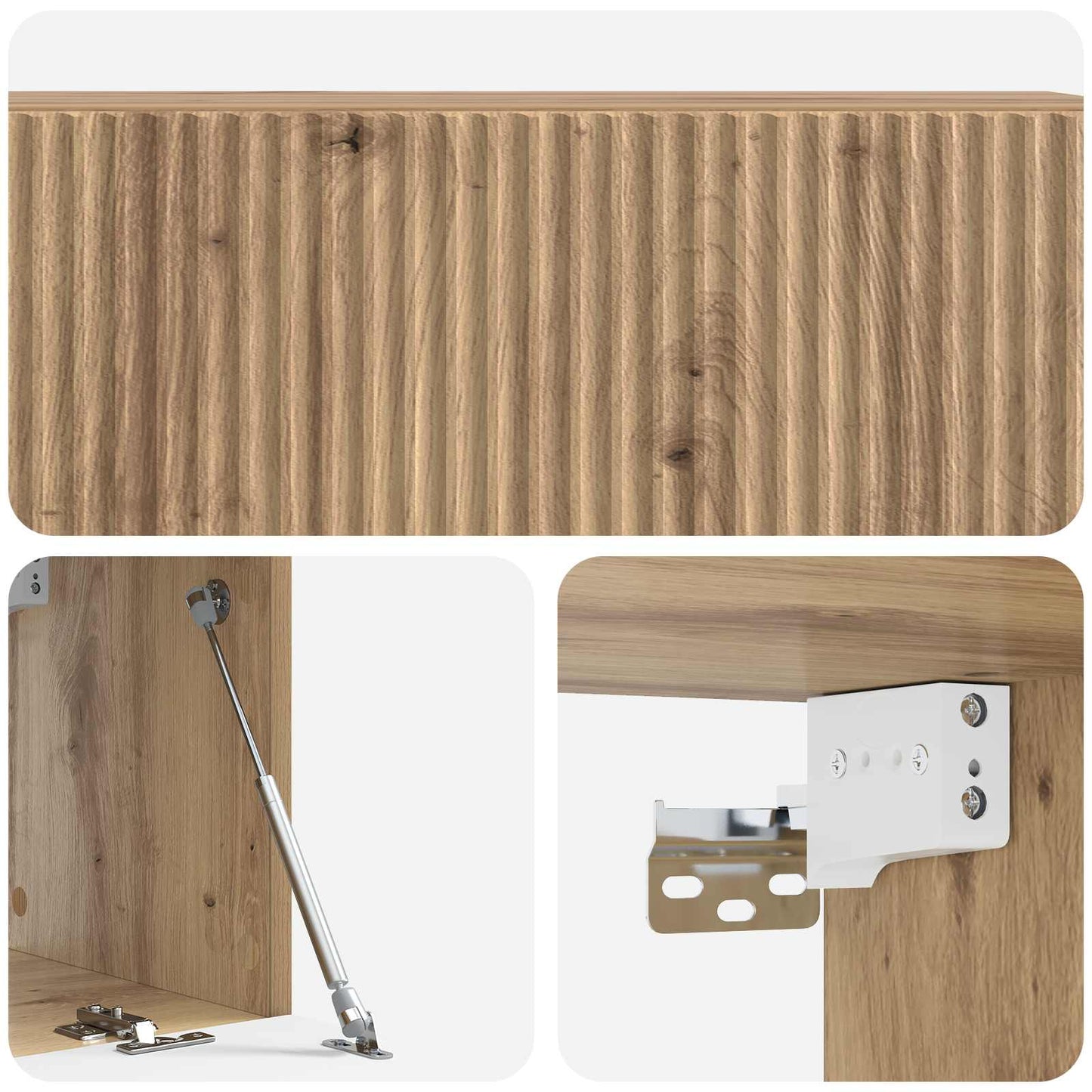 Mobile Porta TV da Muro Rovere Artigianale 98 x 31 x 30 cm | homemem39