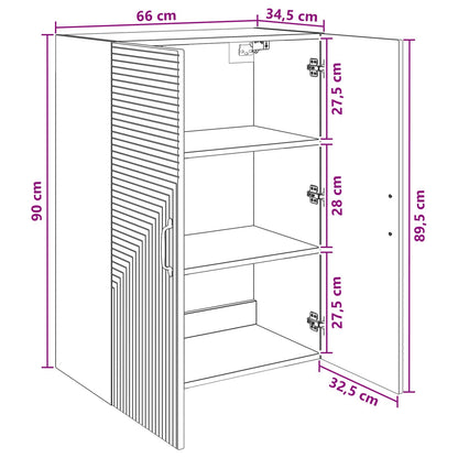 Mobiletto a muro Bianco 66 x 34,5 x 90 cm Legno ingegnerizzato | homemem39