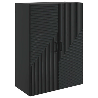 Mobiletto a muro Nero 66 x 34,5 x 90 cm Legno ingegnerizzato