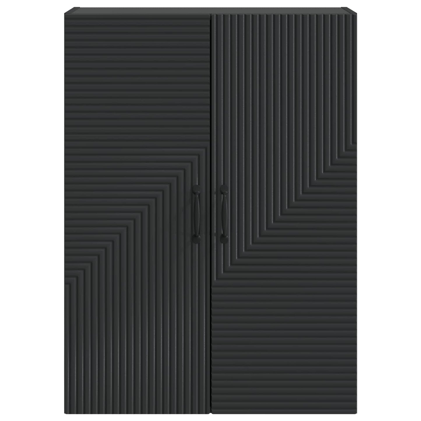 Mobiletto a muro Nero 66 x 34,5 x 90 cm Legno ingegnerizzato