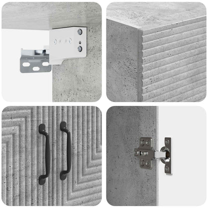 Mobiletto a muro Grigio Cemento 66 x 34,5 x 90 cm | homemem39