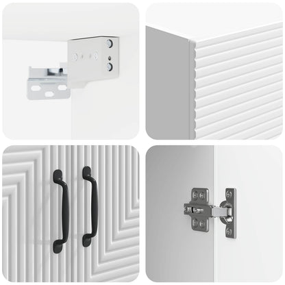 Mobiletto a muro Bianco Lucido 66 x 34,5 x 90 cm | homemem39